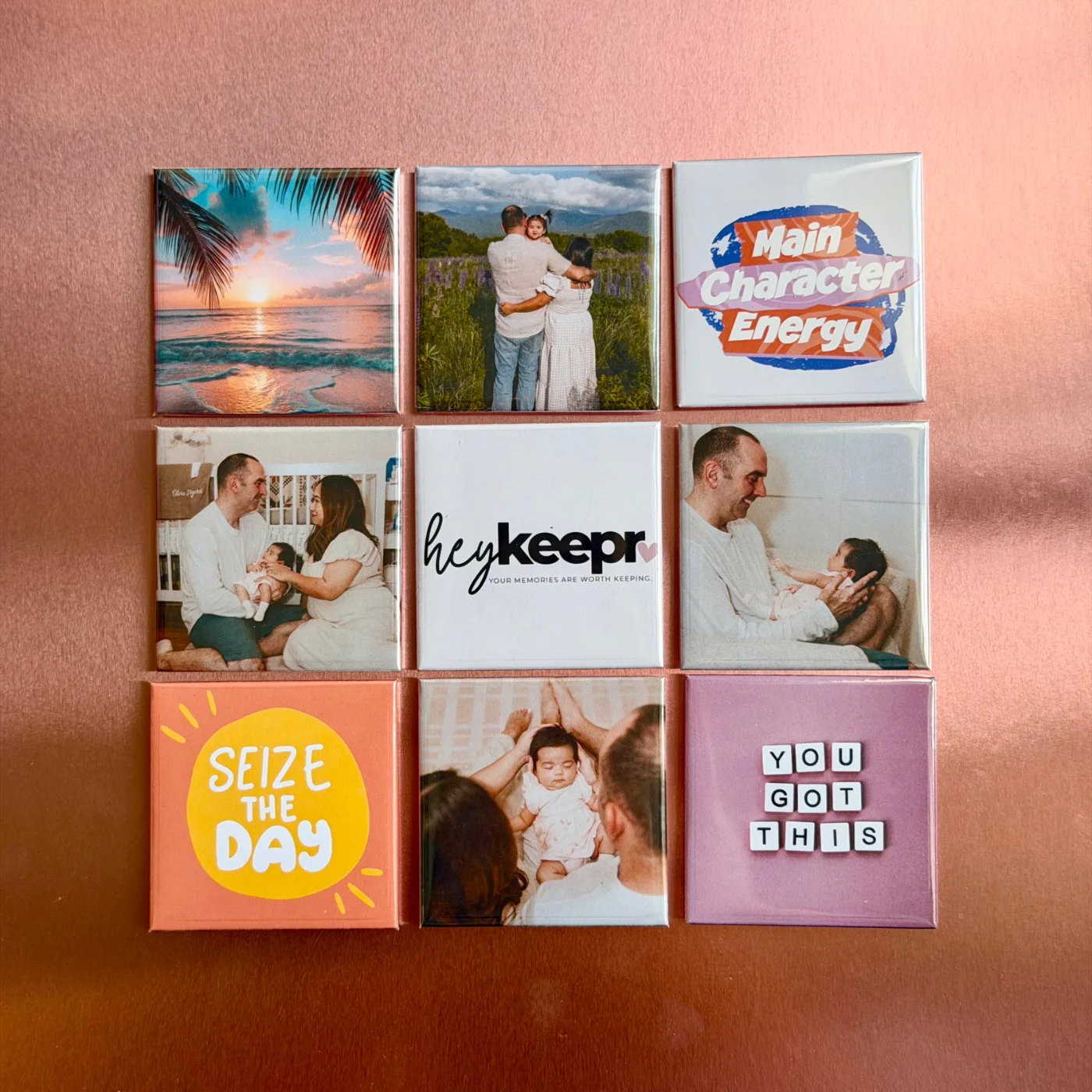 9 Custom Photo Magnets | 2" x 2" Square